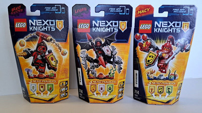 Lego Nexo Knights Ultimate Figs- Lavaria 70335 - Beast Master 70334 - Macy 70331