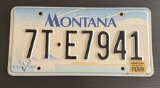 2000 Montana License Plate. Permanent Tag.  7...