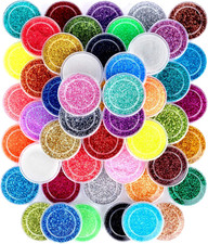 48 Colors Fine Glitter for Crafts, Arts, Decoration, Resin, Nail Glitter Body Ha