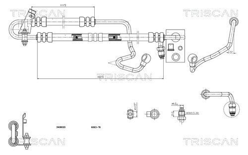 Triscan Hydraulikschlauch, Lenkung 8516 11013 FüR Bmw-image