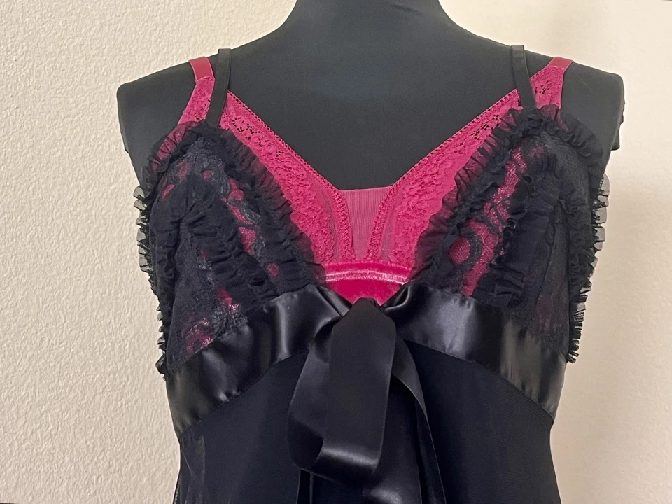 Muñeca Bebé Transparente Vestido Imperio Encaje Slip Fredericks Of Hollywood Lencería Talla L Foto 3 de 4