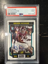2023 Score - Rookies De'Von Achane #317 Signatures (AU, RC)