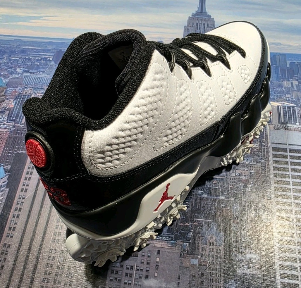 Nike Air Jordan 9 Retro Low Golf White/Black-True Red Mens  display picture 2