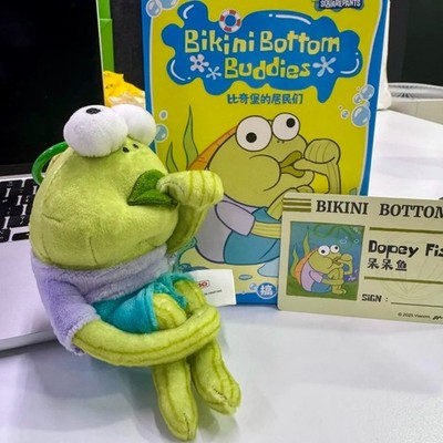 Original Pop Mart Bikini Bottom Buddies Serie SpongeBob  Dopey Fish 