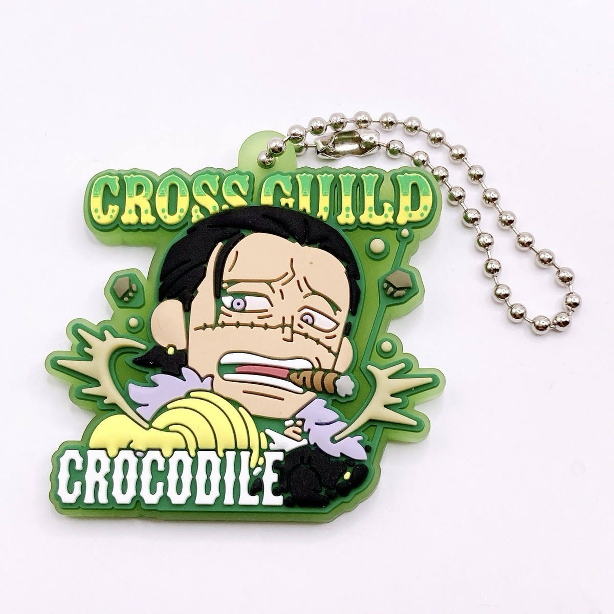 Crocodile One Piece Rubber Mascot Gummy 3 Keychain Charm Figure