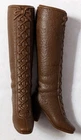 Vintage 70s Barbie Tall Lace Up Boots Brown Squishy Soft Plastic Mattel Japan