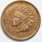 1903 Indian Head Penny Cent Almost Uncirculated (AU) Cleaned
