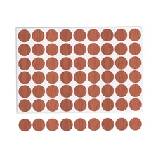 1Sheet 54pcs 21mm(Dia) Screw Hole Cover Sticker Furniture Hole Cap Light Brown