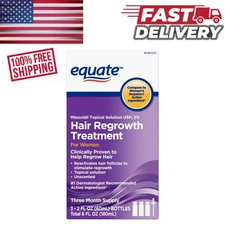 Equate Women's Hair Regrowth Topical Solution 2% Minoxidil 3 Months 6 Fl oz