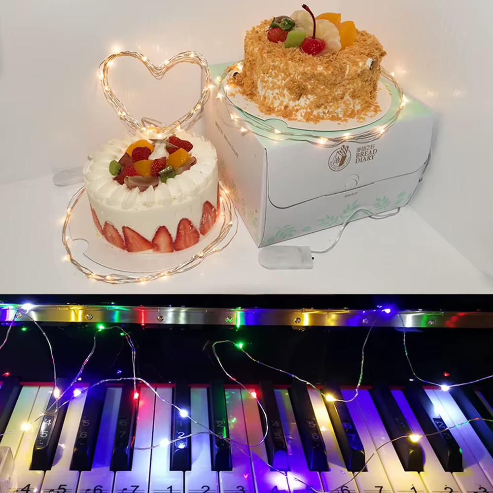Fata Stringa Luci Micro Riso Filo Rame Luce Natale 10/30LED a Batteria foto 3