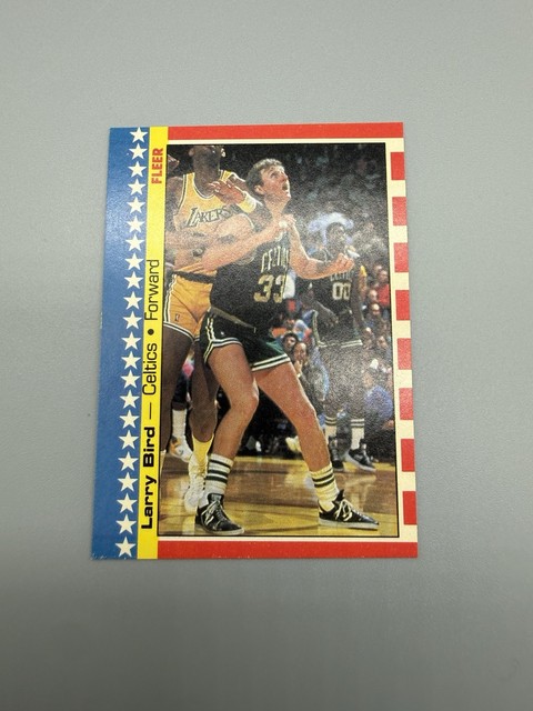 1987-88 Fleer Larry Bird Sticker #4 of 11 Boston Celtics HOF Vintage NBA