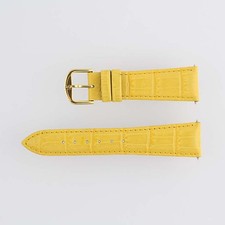 New Ladies Watch Band 2-Strap Yellow Alligator Leather 20 Short Buckle 27512203