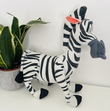 Large Vintage Madagascar Poseable Soft Dreamworks 2004 18” Marty Zebra Tags 
