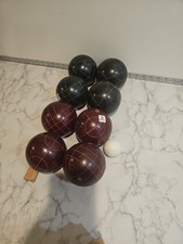 VINTAGE 1981 Sportcraft Bocce Wood Ball Set Made in Italy GUC/IN BOX