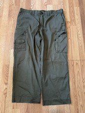 RARE Vintage 90s Made in USA Eddie Bauer Green Relaxed Fit Baggy Cargo Pants