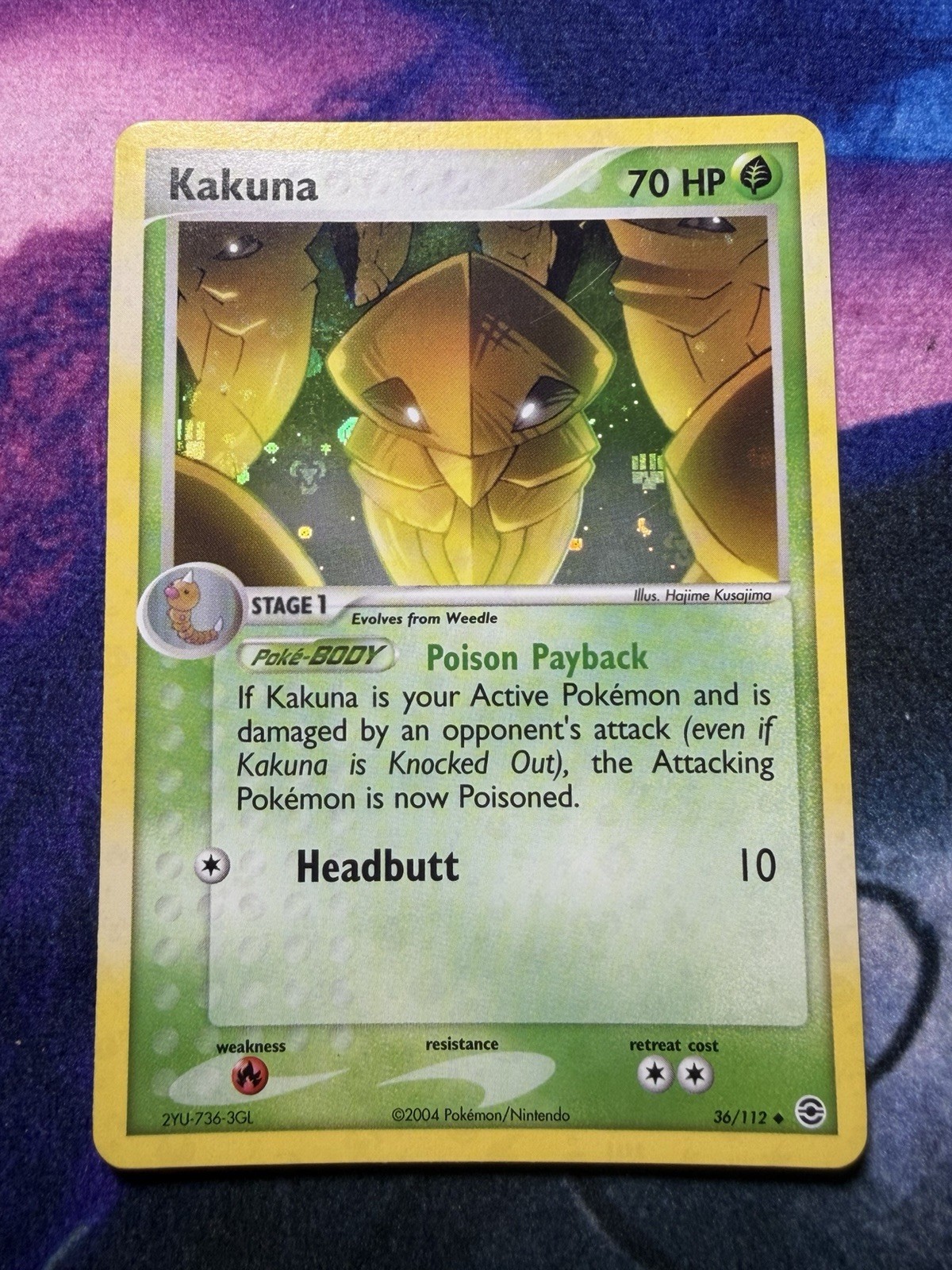 Kakuna 36/112 EX FireRed & LeafGreen Reverse Holo Foil Pokemon Card NM