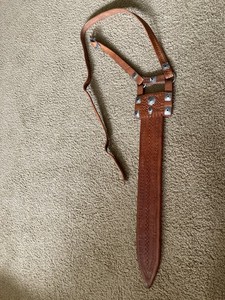 TOOLED LEATHER SWORD/SCABBORD BELT - 22"