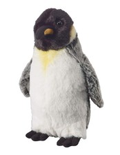 Kuscheltier K&ouml;nigspinguin 21 cm wei&szlig;-grau Bauer Spielwaren Geschenk