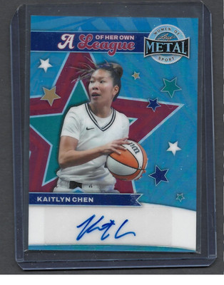 2025 LEAF Women of Sport Kaitlyn Chen 1/8 Blue Prismatic A League of Her Own
