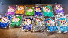 McDonald's Happy Meal Toys TY Teenie Beanie Babies 1998 Set/12  1 Opened