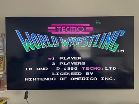 Tecmo World Wrestling (Nintendo NES) Authentic Cleaned Tested Working