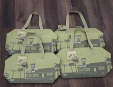 LOT OF 4- 🫒Trader Joes XL Reusable Insulated Tote Olive Avocado Green x 4