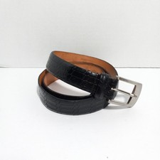 Martin Dingman Saddle Leather Belt size 40 Waist, Black Tuscan Basket Weave USA