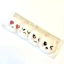 Boo Boo Ice Pack For Kids 4 Pack Cute Bear Faces, Hot Or Cold Reusable Gel Packs