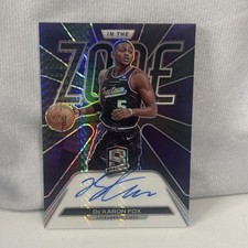 2021-22 Panini Spectra Basketball De'Aaron Fox #ITZ-DAF In The Zone Auto 1/1
