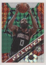 2019-20 Panini Mosaic Will to Win Green Mosaic Prizm James Harden #20 01su