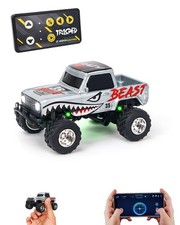 1:64 Grey RC Cars for Toys, 2.4Ghz Remote and APP Control, Mini Alloy Truck C...