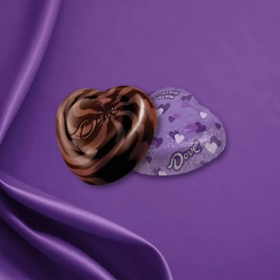 DOVE-SWIRL HEART MILK/DARK CHOCO INDIVIDUALLY WRAPPED-LIMITED VALUE BULK BAG-NOW