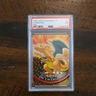 1999 RARE BLACK LOGO EMBOSSED FLAMES Charizard #6 PSA 7 NMFoil BLACK TOPPS LOGO
