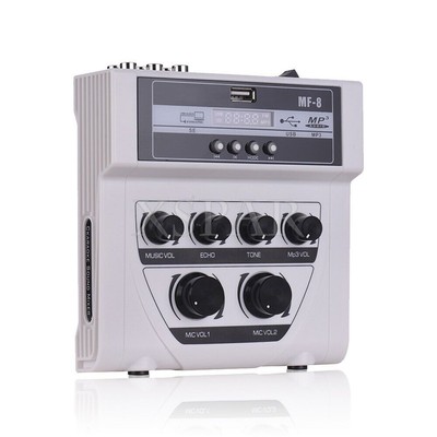 White F8 Audio Mixer Built-in   Module Practical Reverberation Effect #W8