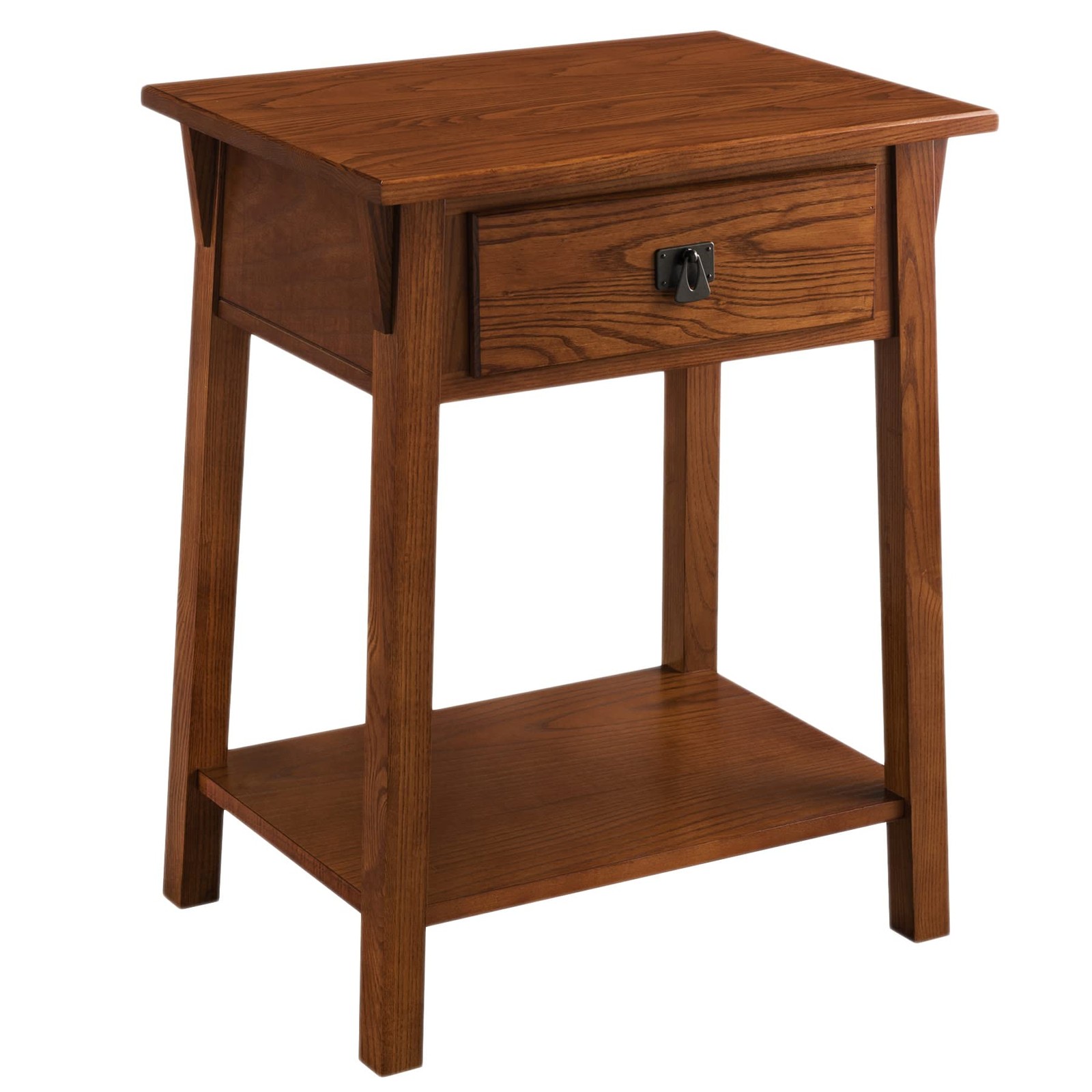 Leick Home 22 Inch Russet Wood End Table Solid Hardwood Multi Functional Nigh...