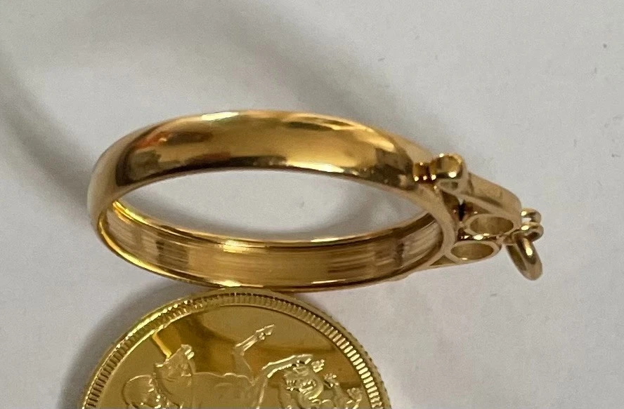 Replica Sovereign Coin Mounted For Pendant Chain 22mm 1.8mm - Image 4 of 4