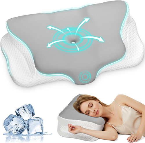 Cervicale Ergonomico Cuscino Memory Foam per Dormire, Cuscino Memory Foam per Su - Foto 9 di 12