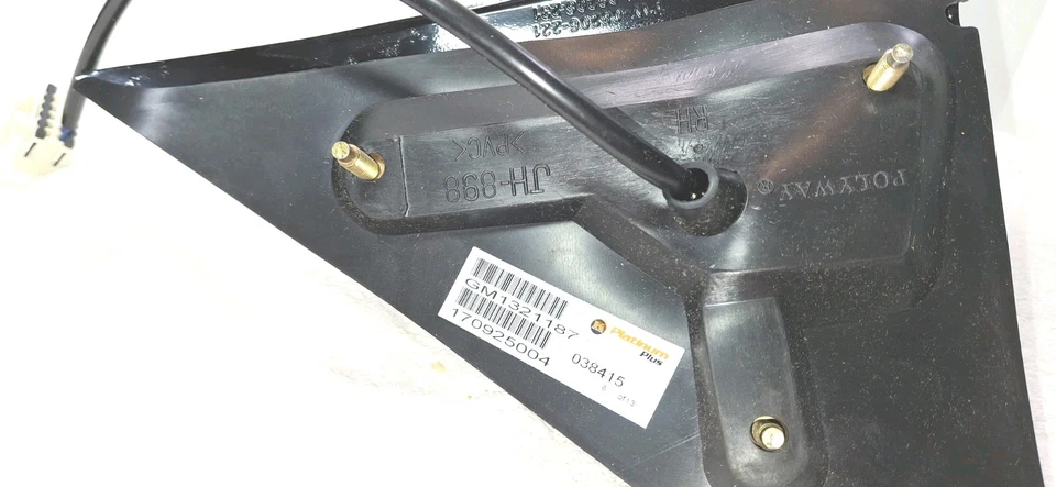  Espejo retrovisor puerta pasajero Chevy Astro 1999-2004 GM #1321187 N0S de repuesto Foto 3 de 4