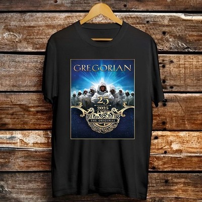 GREGORIAN The Original 25 Tour Black Cotton T Shirt Full Size S-5XL  MI679