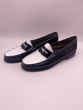 G.H.BASS Womens Whitney Weejuns Tuxedo Black White Loafer Sz 7