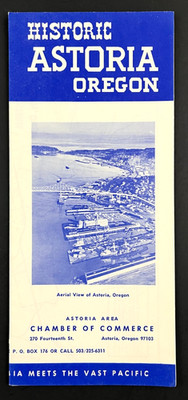 1970s Astoria Oregon Tourist Guide Map Activities Column Vintage Travel Brochure