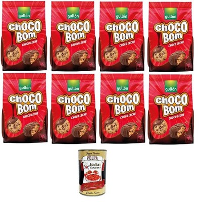 Gullon Choco Bom Milk Chocolate Cookies Milchschokoladenkekse 8x 200g+Polpa 400g