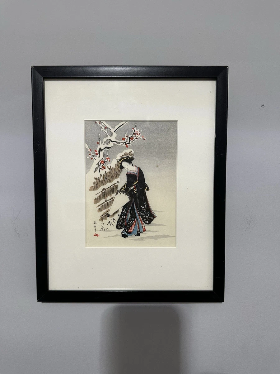 老式木刻版画古董日本版画| eBay
