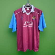 1999 2000 Burnley Home Football Shirt Men’s Large Super League ‘Claret 4 Ever’