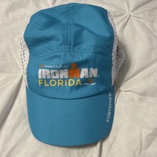 IRONMAN Florida Panama City Beach Finisher Blue White Mesh Adjustable Cap 2024