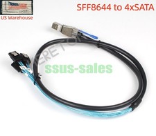 SFF-8644 Mini SAS HD 36-pin male to 4 x SATA 7-pin SAS Cable, 1M SAS 3.0 NEW