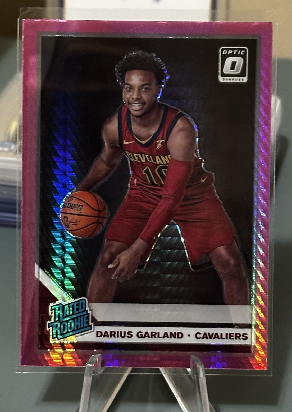 2019-20   Donruss Optic - Rated Rookie Darius Garland #195 Pink Hyper Prizm (RC)