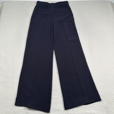 Tory Burch Pants Womens 4 Fluid Wide Leg High Rise Office Wear Formal Navy Blue