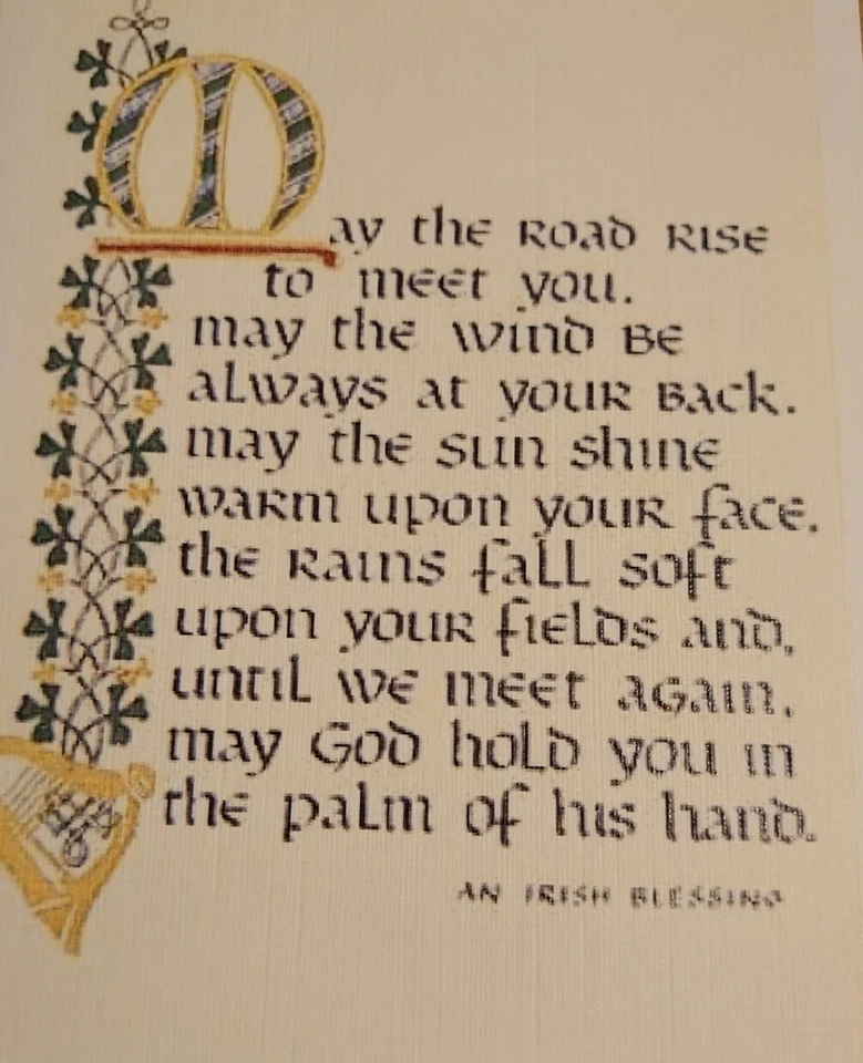 Irish Blessing 10 cards folded blank A6 + eco kraft env Shamrock St Patrick - Image 4 of 4