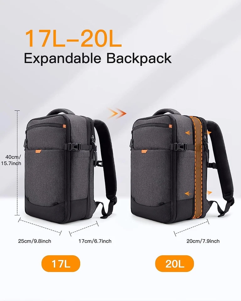 Inateck 17-20L Handgepäck-Rucksack 14 Zoll MacBook Pro Low-Cost-/Budget-Airlines - Bild 3 von 4